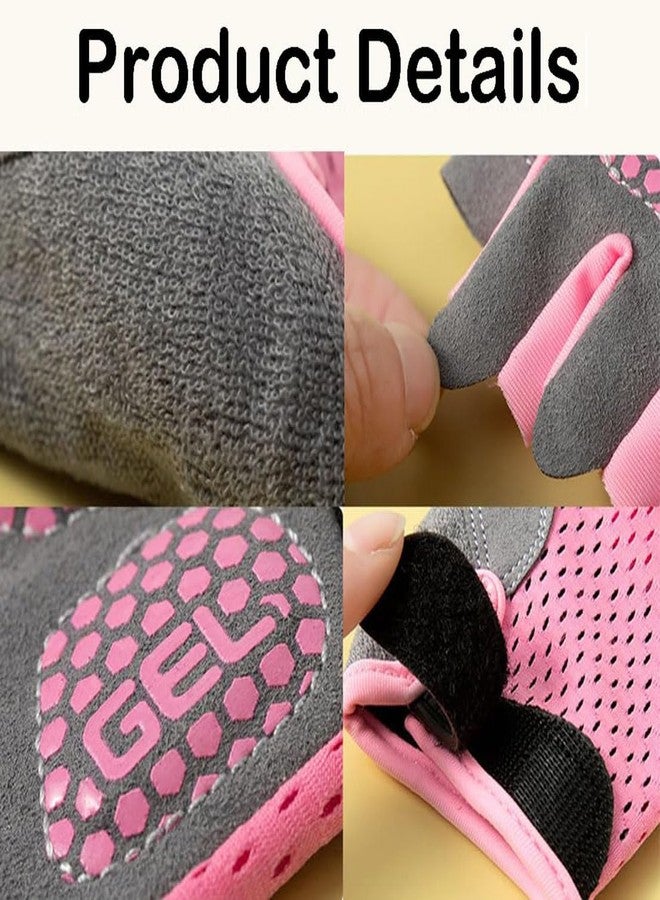 CaySep Kids Half Finger Cycling Gloves-Anti-Slip Lightweight Breathability Stretchy Fingerless Bike Climbing Gloves for Girls Boys 5-9Y - Image 5
